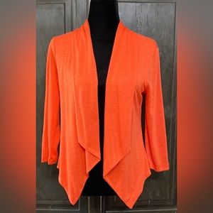 It’s orange butterfly open jacket. Size Medium